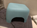 美丽雅塑料家用小板凳子 加厚防滑矮凳儿童浴室洗澡换鞋凳 蓝色1只 实拍图