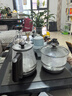 FUNORK全自动上水电热水壶 茶台烧水壶家用办公一体机茶桌茶几嵌入式茶具电茶炉套装 RY-10钛灰色清洁款 实拍图