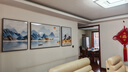 诗六艺家饰客厅装饰画北欧现代简约沙发背景墙挂画三联画大气轻奢壁画晶瓷画 背靠金山（铝合金外框） 镶钻画左右60*80+中间120*80亮面 实拍图