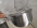 双枪奶锅316L不锈钢婴儿宝宝辅食小奶锅汤锅雪平蒸锅加厚 20cm 实拍图