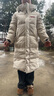 鸭鸭（YAYA）孙颖莎同款航天联名情侣反季羽绒服男女长款冬季新款休闲加厚外套 月光白色-YE5B000706A 【升级版】男女同款 M 100-120斤左右 实拍图