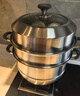 京东京造 蒸锅 大容量304不锈钢汤锅加厚炖蒸煮燃气灶家用 三层30cm 实拍图