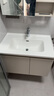 九牧（JOMOO）浴室柜陶瓷一体盆卫生间洗脸盆柜组合洗手盆卫浴洗漱台A2741升级 基础款 镜背美妆收纳 冷灰80cm 【无龙头】 实拍图