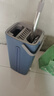 ins风刮刮乐平板拖把免手洗拖布家用拖把桶加厚一拖净干湿两用 蓝色加厚桶+拖把+4块布 实拍图