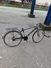 美昱山地自行车男城市自行车学生淑女单车成人实心胎通勤车 三角梁-豪华版-黑色 26寸实心胎【建议160-180cm】 实拍图
