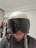 青霄 安全头盔 标准款 新国标 3C认证 抗冲击包裹式防护 电男动女四季车骑通用 卡其色防晒镜片 实拍图