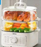 美的（Midea）电蒸锅电煮锅电火锅多功能锅家用电炒锅蒸蛋器蒸包子锅电热锅10.8升三层大容量多用途锅ZGE2323Z02 实拍图