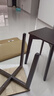华恺之星实木凳子家用板凳可叠放简约餐凳餐椅高凳子HK5119胡桃色 实拍图