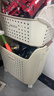 赟娅儿童玩具收纳筐家用多层塑料客厅杂物积木收纳篮子储物筐脏衣置物 2层 奶油白【分层收纳+滑轮】 实拍图
