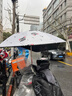 馗龙电动电瓶车雨棚蓬新款可折叠拆卸防晒专用挡雨遮阳伞摩托车防雨棚 加长黑胶 灰色猫咪 单伞 实拍图
