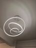 TCL照明客厅吊灯现代简约灯具创意个性卧室餐厅吊线可调节中山灯饰 三环白-Φ20+40+60cm-60瓦遥控 实拍图