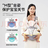 baby friend腰凳婴儿坐凳宝宝背带前后两用多功能抱娃外出背娃神器 透气灰色 实拍图