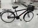 美昱山地自行车男城市自行车学生淑女单车成人实心胎通勤车 三角梁-豪华版-黑色 26寸实心胎【建议160-180cm】 实拍图