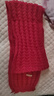 百搭韩版针织毛线红色围巾女2024圣诞冬季高级感新年礼物情侣围脖 针织围巾-酒红色-1个装-保暖 1 实拍图