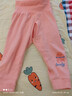 舒贝怡2条装婴儿裤子春秋保暖男女童宝宝高腰护肚睡裤纯棉粉90 实拍图