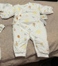 童泰新生婴儿衣服连体衣秋冬加厚夹棉初生宝宝蝴蝶衣爬服 黄色 59cm 实拍图