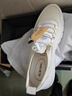 奥康（Aokang）男鞋2025新款夏季透气网面软底运动鞋轻便厚底跑步休闲鞋米白41码 实拍图