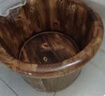 川柏香实木泡脚桶木桶洗脚盆木桶家用足浴桶泡脚木质香柏木碳化木制脚盆 26cm 【高端】橡胶木+按+艾60+贴 实拍图