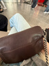 裘真信封包女链条斜挎单肩包休闲复古小包植鞣头层牛皮包包 咖啡色-小号 实拍图