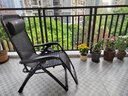午憩宝 折叠躺椅午休睡椅沙滩床椅懒人靠椅凉椅户外便携逍遥夏天休闲椅办公室折叠医院陪护孕妇简易床 【专利升级方管大铝锁】金刚黑躺椅 实拍图