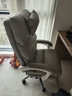得力（deli）91020真头层牛皮老板椅三段式靠背带脚托午休椅头枕可拆卸 烟米白 实拍图