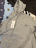 名创优品（MINISO）连帽卫衣男重磅宽松春季休闲高级感青少年潮流外套 麻灰 L 实拍图