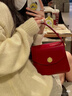 拉菲斯汀（La Festin）包包女2026新款方糖包腋下红色结婚新娘手提小方包生日情人节礼物 波尔多红 实拍图