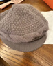 罗蒙毛线帽子女士秋冬季加绒加厚护耳保暖防风防寒送长辈妈妈针织帽 实拍图