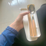 意牌创意木柄勺叉筷子小麦盒套装成人学生不锈钢旅行便携式餐具三件套 尖口勺+筷子+布袋 实拍图
