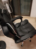 奥伦福特 电脑椅办公椅子电竞椅家用人体工学椅老板椅主播靠背椅皮革转椅 创意工学椅-黑+乳胶【二代升级】 实拍图