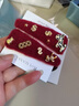 Royal sasa新年礼物春季红色侧边夹套装马上有钱节日氛围感毛毡BB卡碎发夹子 晒单实拍图