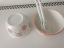 釉下彩可爱卡通碗碟套装家用高颜值陶瓷碗筷盘餐具 2碗2勺 4件套 实拍图