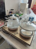 益茶福全自动上水电热水壶底部上水嵌入式茶台功夫茶烧水壶饮水烧水一体机抽水玻璃煮茶壶保温泡茶壶 SQ-008金色玻璃套装 1L 实拍图