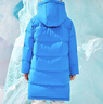 雪中飞【蓄热】童装儿童羽绒服男童女童纯色中大童拼接羽绒服浅蓝130cm 实拍图