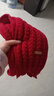 百搭韩版针织毛线红色围巾女2024圣诞冬季高级感新年礼物情侣围脖 针织围巾-酒红色-1个装-保暖 1 实拍图