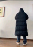 鸭鸭（YAYA）王一博同款冰壳系列户外极寒羽绒服男士新款长款情侣加厚女外套 青光黑色-YE5B000656A S /165(建议90-115斤) 实拍图