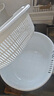 家の物语（KATEI STORY）日本进口厨房沥水洗菜篮塑料洗菜盆水果蔬菜清洗盆碗碟收纳篮 白色套装（双层） 实拍图