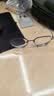依视路（ESSILOR） 钻晶系列高清耐磨防蓝光近视超薄镜片专业配度数眼镜架男女镜框 钛+金属-全框-4023BK-黑色 镜框+依视路膜岩高清1.67现片 实拍图