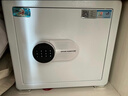 虎牌保险柜家用小型大容量35/45/60cm全钢防盗入墙衣柜指纹密码WIFI保险箱2025新款保管箱 炫彩35 珍珠白 钥匙/密码款 实拍图