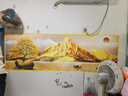 背靠金山卧室床头装饰画自粘贴画客厅房间壁画沙发背景墙挂画贴纸 背靠金山-发财树-金边 【推荐1.8-2米床】长210x70厘米 实拍图