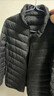鸭鸭（YAYA）黄晓明同款轻薄羽绒服男士新款秋冬季立领短款运动百搭排骨外套 黑色 XL (建议155-170斤) 实拍图