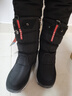 雅森东北雪地靴女冬季加绒加厚底棉鞋保暖户外防水防滑加绒高筒长靴子 G71黑色 37 实拍图