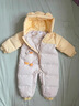 巴拉巴拉童装婴儿羽绒服连体衣宝宝冬装加厚保暖哈衣爬服萌趣造型 咖色小鸭子-白鸭绒 90 cm-充绒量90g起 实拍图