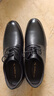 红蜻蜓真皮秋冬男士高级感正装皮鞋德比鞋婚鞋内增高鞋 WTA7376 黑色39 实拍图