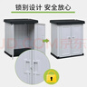 爱丽思（IRIS）阳台塑料收纳柜花园防晒防雨露台户外储物柜庭院储物工具柜经典款 黑灰对开门850EK【高85cm】单层可叠加 实拍图