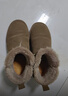 意尔康雪地靴女短筒棉鞋加绒女靴保暖面包鞋 26322W 浅棕色 39  实拍图