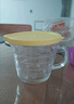onlycook带盖玻璃早餐杯刻度量杯 牛奶燕麦杯打蛋杯 大容量500ml 实拍图