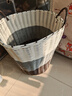 【星优同厂】仿藤编脏衣篓卫生间放衣服神器家用娃娃收纳桶洗衣篮 高45cm 灰棕白 实拍图