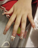 美肤语美甲贴片穿戴甲(白桃气泡)短款猫眼假指甲果冻胶可拆带工具MF8334 实拍图