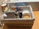 桌面收纳盒编织布艺零食钥匙化妆品收纳篮玄关茶几收纳筐遥控器 原木色中号 实拍图